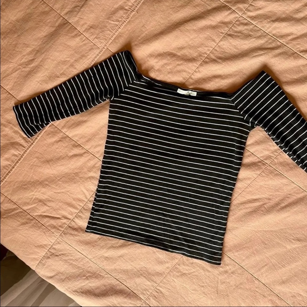 Striped Express Knit Top Large